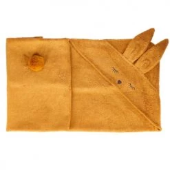 Sevira Kids Capes De Bain Bébé Et Peignoirs Enfant Cape De Bain 100% Bambou - Lapinou -Couvertures bébé et enfant Soldes cape de bain 100 bambou lapinou 2