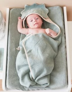Noukie's Capes De Bain Bébé Et Peignoirs Enfant Cape De Bain Avec Gant Dinosaure Vert (75 X 75 Cm) -Couvertures bébé et enfant Soldes cape de bain avec gant dinosaure vert 75 x 75 cm 5