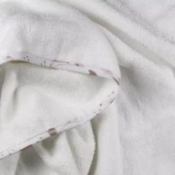 Kinousses Capes De Bain Bébé Et Peignoirs Enfant Cape De Bain Bébé Blanc Coton Bio -Couvertures bébé et enfant Soldes cape de bain bebe blanc coton bio 3