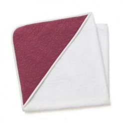 Cocoeko Capes De Bain Bébé Et Peignoirs Enfant Cape De Bain Bébé Brodée Framboise