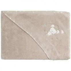 Sensei Maison Capes De Bain Bébé Et Peignoirs Enfant Cape De Bain Bébé En Coton Peigné Sable 75x75 Cm