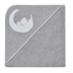Sensei Maison Capes De Bain Bébé Et Peignoirs Enfant Cape De Bain Bébé Gris Perle 75x75 Cm