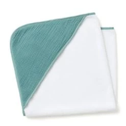 Cocoeko Capes De Bain Bébé Et Peignoirs Enfant Cape De Bain Bébé Menthe Claire -Couvertures bébé et enfant Soldes cape de bain bebe vert eucalyptus
