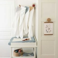 Cocoeko Capes De Bain Bébé Et Peignoirs Enfant Cape De Bain Bébé Vichy Bleu Paon -Couvertures bébé et enfant Soldes cape de bain bebe vichy bleu paon 2