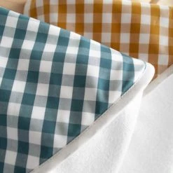 Cocoeko Capes De Bain Bébé Et Peignoirs Enfant Cape De Bain Bébé Vichy Bleu Paon -Couvertures bébé et enfant Soldes cape de bain bebe vichy bleu paon 3