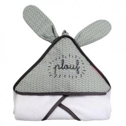 Little Crevette Capes De Bain Bébé Et Peignoirs Enfant Cape De Bain Blanche Coton Bio 75x75 Cm