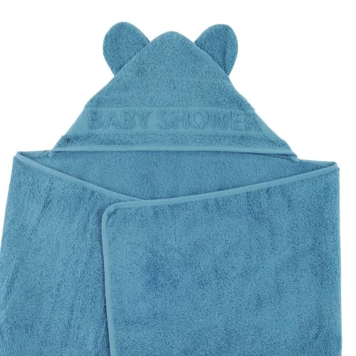Little Crevette Capes De Bain Bébé Et Peignoirs Enfant Cape De Bain Bleu Canard Coton Bio 60x120 Cm 5 Little Crevette Capes De Bain Bébé Et Peignoirs Enfant Cape De Bain Bleu Canard Coton Bio 60x120 Cm – Image 3
