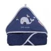 Little Crevette Capes De Bain Bébé Et Peignoirs Enfant Cape De Bain Bleu Indigo Coton Bio 75x75 Cm -Couvertures bébé et enfant Soldes cape de bain bleu indigo coton bio 75x75 cm