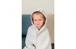 Kindsgut Capes De Bain Bébé Et Peignoirs Enfant Cape De Bain Chat En Coton Gris -Couvertures bébé et enfant Soldes cape de bain chat en coton gris 1
