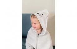 Kindsgut Capes De Bain Bébé Et Peignoirs Enfant Cape De Bain Chat En Coton Gris -Couvertures bébé et enfant Soldes cape de bain chat en coton gris 2