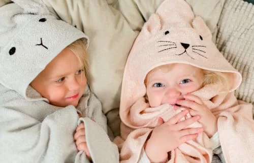 Kindsgut Capes De Bain Bébé Et Peignoirs Enfant Cape De Bain Chat En Coton Rose 5 Kindsgut Capes De Bain Bébé Et Peignoirs Enfant Cape De Bain Chat En Coton Rose – Image 3