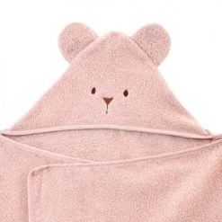 Little Crevette Capes De Bain Bébé Et Peignoirs Enfant Cape De Bain Coton Bio Pétale De Rose 70x140 Cm -Couvertures bébé et enfant Soldes cape de bain coton bio petale de rose 70x140 cm 2