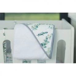 Sevira Kids Capes De Bain Bébé Et Peignoirs Enfant Cape De Bain En Coton Et Fibres De Bambou, Eucalyptus -Couvertures bébé et enfant Soldes cape de bain en coton et fibres de bambou eucalyptus 3