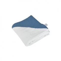 Home Maison Capes De Bain Bébé Et Peignoirs Enfant Cape De Bain En Gaze De Coton Et éponge Coton Bleu Foncé 75 X 75