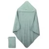 Eveil Et Nature Capes De Bain Bébé Et Peignoirs Enfant Cape De Bain Et Gant 75x75 Cm Coton Bio Aqua -Couvertures bébé et enfant Soldes cape de bain et gant 75x75 cm coton bio aqua
