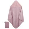Eveil Et Nature Capes De Bain Bébé Et Peignoirs Enfant Cape De Bain Et Gant 75x75 Cm Coton Bio Bois De Rose -Couvertures bébé et enfant Soldes cape de bain et gant 75x75 cm coton bio bois de rose 1
