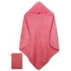 Eveil Et Nature Capes De Bain Bébé Et Peignoirs Enfant Cape De Bain Et Gant 75x75 Cm Coton Bio Corail -Couvertures bébé et enfant Soldes cape de bain et gant 75x75 cm coton bio corail 4