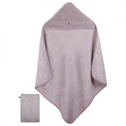 Eveil Et Nature Capes De Bain Bébé Et Peignoirs Enfant Cape De Bain Et Gant 75x75 Cm Coton Bio Iris