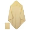 Eveil Et Nature Capes De Bain Bébé Et Peignoirs Enfant Cape De Bain Et Gant 75x75 Cm Coton Bio Jaune