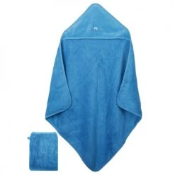 Eveil Et Nature Capes De Bain Bébé Et Peignoirs Enfant Cape De Bain Et Gant 75x75 Cm Coton Bio Lagon