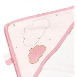 Sauthon Capes De Bain Bébé Et Peignoirs Enfant Cape De Bain Et Gant 75x75cm En Coton Blanc -Couvertures bébé et enfant Soldes cape de bain et gant 75x75cm en coton blanc 14