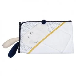 Sauthon Capes De Bain Bébé Et Peignoirs Enfant Cape De Bain Et Gant 75x75cm En Coton Blanc