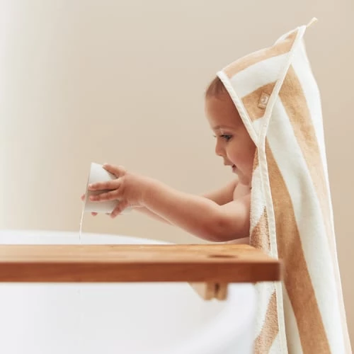 Jollein Capes De Bain Bébé Et Peignoirs Enfant Cape De Bain Rayée Biscuit (75 X 75 Cm) 4 Jollein Capes De Bain Bébé Et Peignoirs Enfant Cape De Bain Rayée Biscuit (75 X 75 Cm) – Image 2