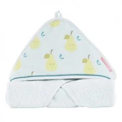 Little Crevette Capes De Bain Bébé Et Peignoirs Enfant Cape De Bain Turquoise Coton Bio 75x75 Cm