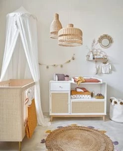 Maisons Du Monde Ciels De Lit Ciel De Lit Bébé à Pompons écru Et Doré -Couvertures bébé et enfant Soldes ciel de lit bebe a pompons ecru et dore 1000 14 15 225638 5