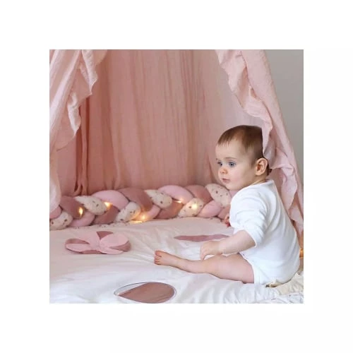 Kinousses Ciels De Lit Ciel De Lit Bébé Rose Voilage 5 Kinousses Ciels De Lit Ciel De Lit Bébé Rose Voilage – Image 3