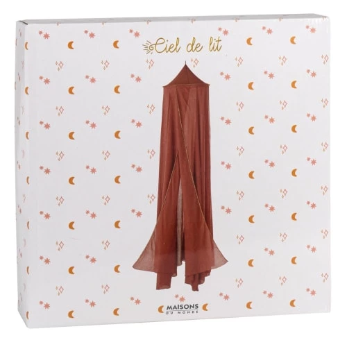 Maisons Du Monde Ciels De Lit Ciel De Lit Bébé Terracotta à Liseré Doré 5 Maisons Du Monde Ciels De Lit Ciel De Lit Bébé Terracotta à Liseré Doré – Image 3