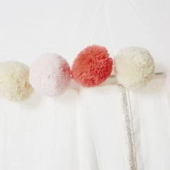 Maisons Du Monde Ciels De Lit Ciel De Lit Enfant à Pompons En Coton écru -Couvertures bébé et enfant Soldes ciel de lit enfant a pompons en coton ecru 1000 8 39 181177 3