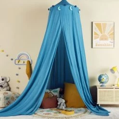 Maisons Du Monde Ciels De Lit Ciel De Lit Enfant Bleu Canard Et Vert -Couvertures bébé et enfant Soldes ciel de lit enfant bleu canard et vert 1000 12 13 225636 2