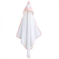 Home Maison Capes De Bain Bébé Et Peignoirs Enfant Coffret Bébé Sortie De Bain Brodée + Gant Cœur Corail -Couvertures bébé et enfant Soldes coffret bebe sortie de bain brodee gant coeur corail 1