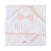Home Maison Capes De Bain Bébé Et Peignoirs Enfant Coffret Bébé Sortie De Bain Brodée "little" Coton Rose