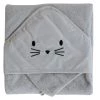 Home Maison Capes De Bain Bébé Et Peignoirs Enfant Coffret Sortie De Bain Et Gant Rigolo Coton Gris Perle 75 X 75 -Couvertures bébé et enfant Soldes coffret sortie de bain et gant rigolo coton gris perle 75 x 75 1