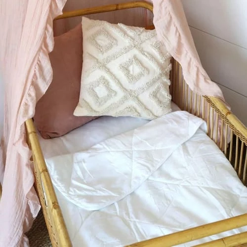 Kinousses Couvertures Bébé Et Enfant Couette Bébé 12-24 Mois (2ème âge) Blanc Microfibre 4 Kinousses Couvertures Bébé Et Enfant Couette Bébé 12-24 Mois (2ème âge) Blanc Microfibre – Image 2