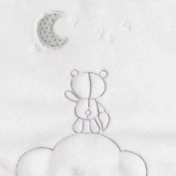 Sauthon Couvertures Bébé Et Enfant Couverture Bébé 75X100cm En Polyester Blanc -Couvertures bébé et enfant Soldes couverture bebe 75x100cm en polyester blanc 1