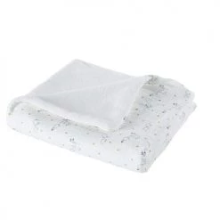 Maisons Du Monde Couvertures Bébé Et Enfant Couverture Bébé Blanche, Grise Et Jaune Moutarde Motifs Animaux 75x100