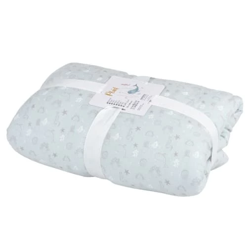 Maisons Du Monde Couvertures Bébé Et Enfant Couverture Bébé Bleue, Blanche Et Grise Imprimé Fonds Marins 75x100 5 Maisons Du Monde Couvertures Bébé Et Enfant Couverture Bébé Bleue, Blanche Et Grise Imprimé Fonds Marins 75x100 – Image 3