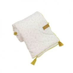 Home Maison Couvertures Bébé Et Enfant Couverture Bébé Double Face Leafy Bunny Ecru 75x100