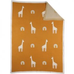 Noukie's Couvertures Bébé Et Enfant Couverture Bébé En Tricot TSO Ocre (75 X 100 Cm)