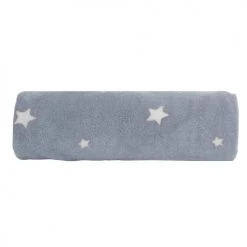 Kinousses Couvertures Bébé Et Enfant Couverture Bébé Gris étoiles Blanches Polaire