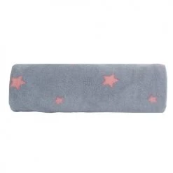 Kinousses Couvertures Bébé Et Enfant Couverture Bébé Gris étoiles Roses Polaire