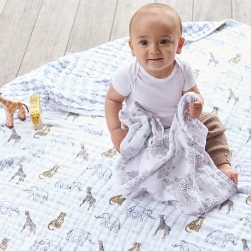 Aden + Anais Couvertures Bébé Et Enfant Couverture De Rêve En Coton Jungle (120 X 120 Cm) 4 Aden + Anais Couvertures Bébé Et Enfant Couverture De Rêve En Coton Jungle (120 X 120 Cm) – Image 2