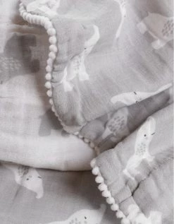 Noukie's Couvertures Bébé Et Enfant Couverture En Mousseline De Coton Eléphant Gris (75 X 100 Cm) -Couvertures bébé et enfant Soldes couverture en mousseline de coton elephant gris 75 x 100 cm 4