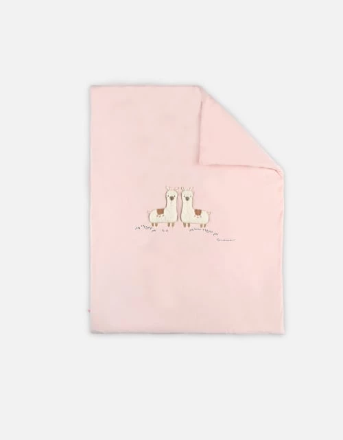 Noukie's Couvertures Bébé Et Enfant Couverture En Veloudoux Rose Lama Sacha (75x 100 Cm) 4 Noukie's Couvertures Bébé Et Enfant Couverture En Veloudoux Rose Lama Sacha (75x 100 Cm) – Image 2