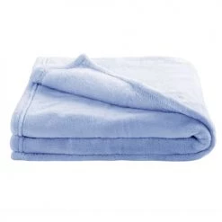 Home Maison Couvertures Bébé Et Enfant Couverture Enfant En Microfibre Microfibre Bleu Ciel 150 X 100
