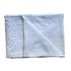 Gabrielle Paris Couvertures Bébé Et Enfant Couverture Légère En Gaze De Coton Bio à Motifs Blanc
