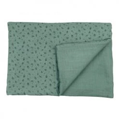Gabrielle Paris Couvertures Bébé Et Enfant Couverture Légère En Gaze De Coton Bio à Motifs Vert -Couvertures bébé et enfant Soldes couverture legere en gaze de coton bio a motifs vert 4